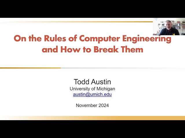 On the Rules of Computer Engineering and How to Break Them, November 2024