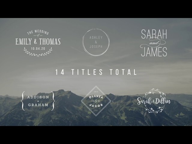 Free AFTER EFFECTS TEMPLATES Wedding Titles-tecky