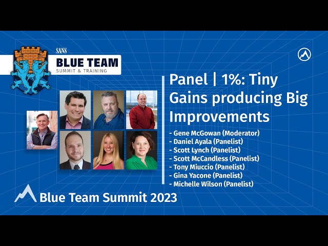 Panel | 1%: Tiny Gains producing Big Improvements