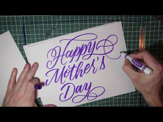 How to Write Happy Mothers Day in Calligraphy (Fancy)