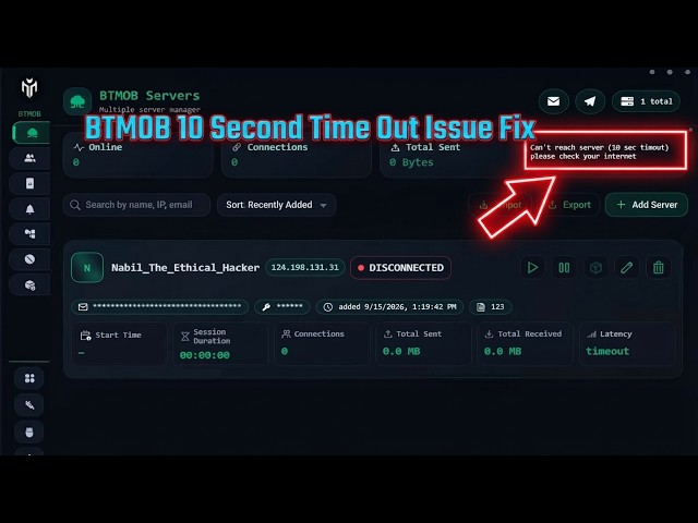 BTMOB 10 second time out issue fix