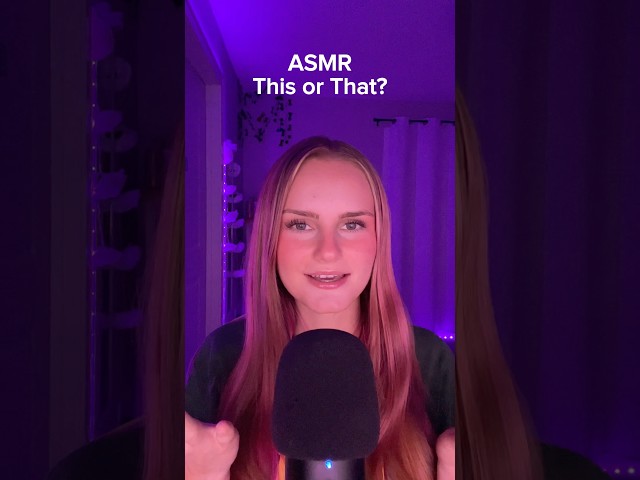 This or That? (part 1) #asmr #relax #tingles #thisorthat