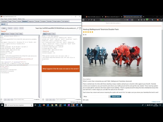Exploiting XXE to retrieve data by repurposing a local DTD (Video solution)