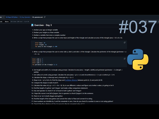 Day 37 of coding everyday until I get a job (in backend) | Python day 3 part 1