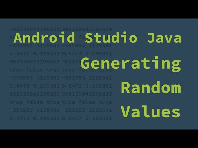 ICS3U Android Java - Random Values