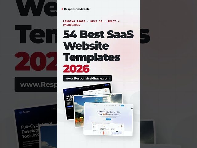 5 Best SaaS Website Templates 2026 #shorts