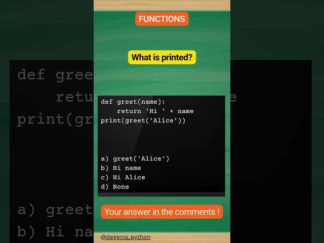 python quiz on functions 33