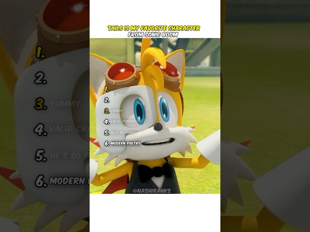 Tails is my Favorite Character from Sonic Boom 😭 #sonicboom #tails #funny #animation #sonic