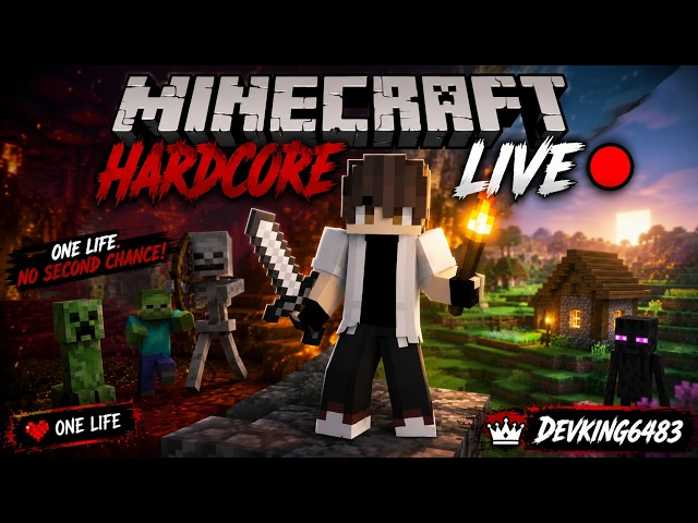 I PLAY MINECRAFT HARDCORE WITH FRIENDS #minecraft #dkgamerz53 #live