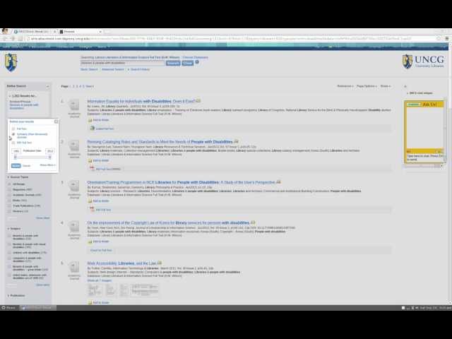 LIS 623: Library Literature and Information Science Full Text (EBSCO) Tutorial