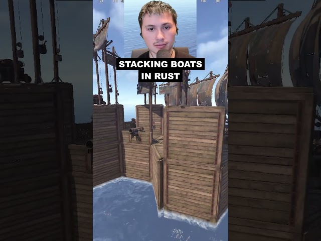 BOAT STACKING IN RUST #shorts #rust #gaming