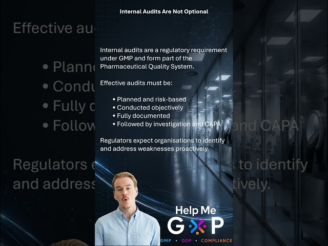 GMP Internal Audits Are Not Optional | Help Me GxP Basics