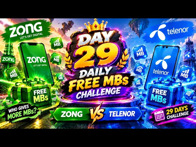 29 DAYS OF FREE MBs 😱 | Zong vs Telenor — THE FREE INTERNET BATTLE! 🏆