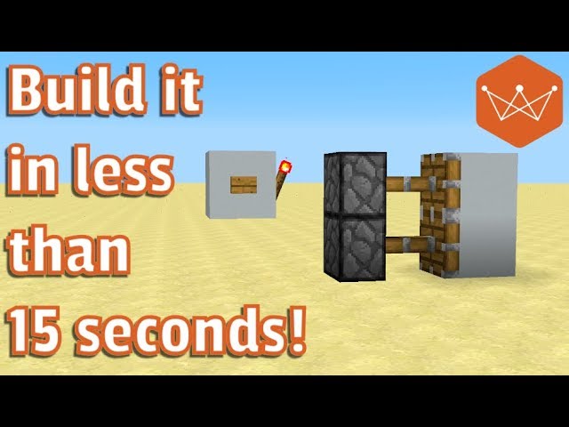 Minecraft Tutorial The Smallest Piston Door in Minecraft 1x2 1.12