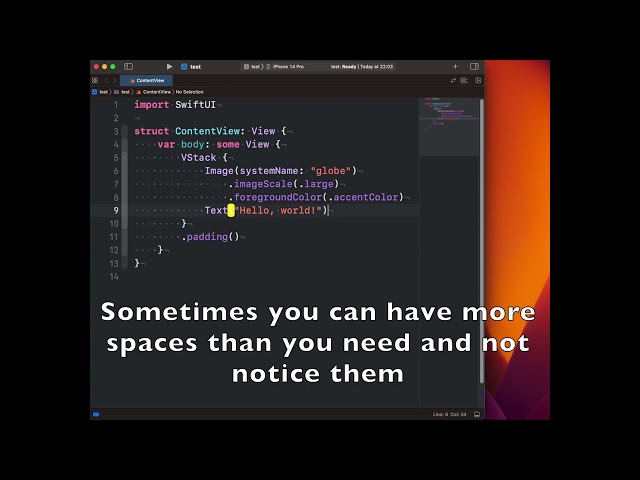 Invisibles - All Xcode buttons | Xcode tutorial | #shorts