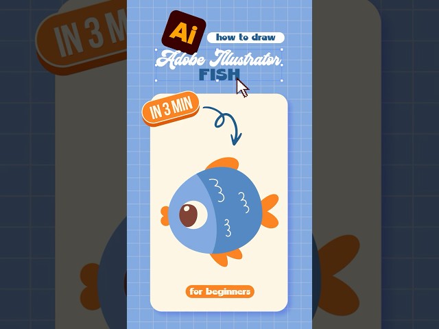 How to draw a fish in Adobe Illustrator + where to use design!