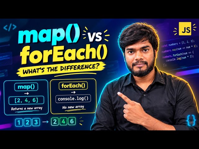 JavaScript map() vs forEach() 🔥 | What's the Difference? | JavaScript Tutorial