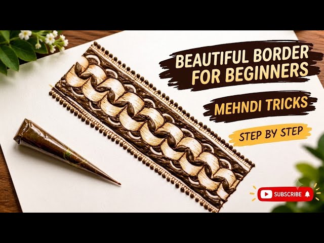 Beautiful 3D Border Design step by step ll 3D Border Tutorial for Beginners 