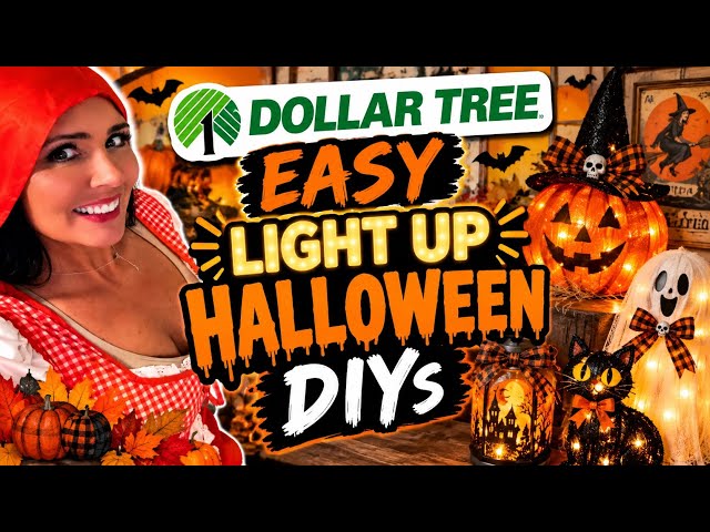 Dollar Tree Easy, light up Halloween DIYs with big effects!