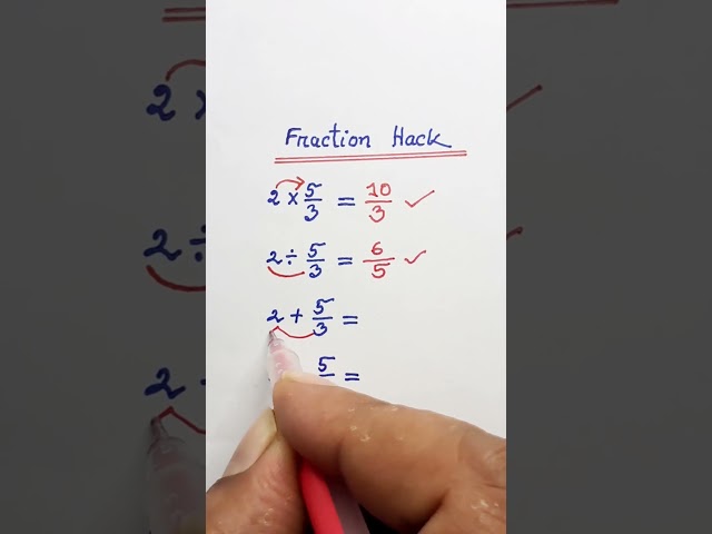 Fraction Hack | learn fraction easily | #maths #mathematics #fraction #usa #usashorts #matholympiad