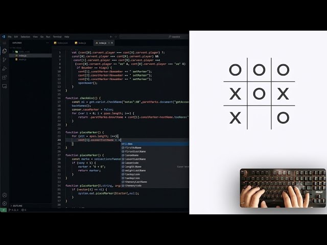 ASMR Programming - XO Game - No Talking