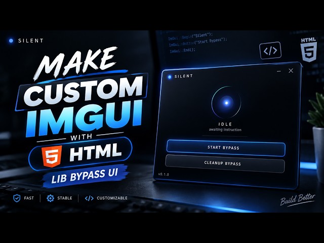 Make custom Imgui with HTML | Easy To Make | Lib Emulator Bypass UI ✅
