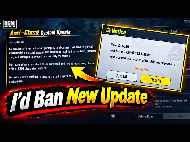 BGMI ID Ban Official Notice 😨 | Bgmi ID Unban 10 Years | BGMI Latest Update