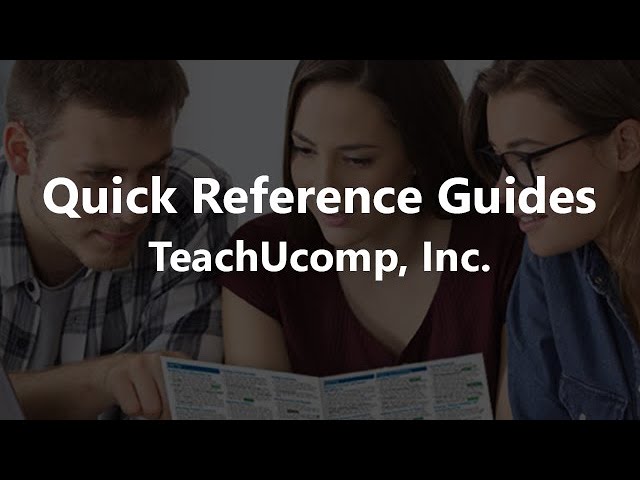 TeachUcomp Quick Reference Guides