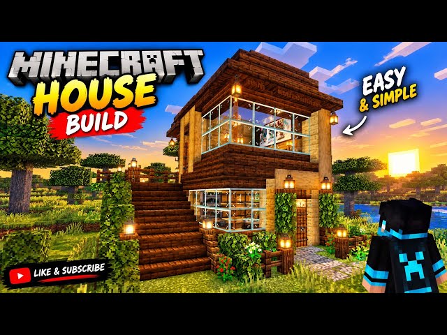 How to build house in minecraft easy and simple tutorial 