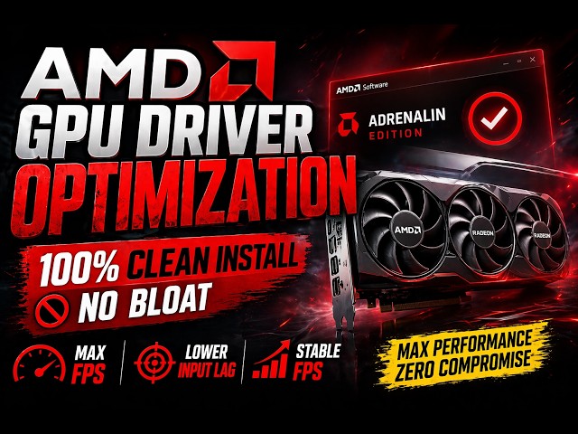 AMD GPU Optimization Guide 🚀 Clean Install, Lower Input Lag, Crash Fix, No Bloat BS!