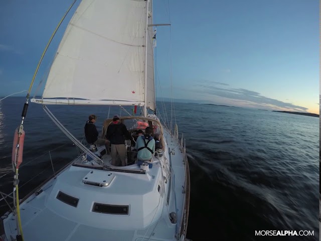 Setting Sail at Sunset, sailing into the Night