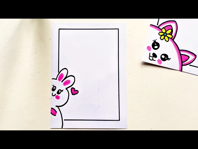 3 Cute Border Designs/Project Work Designs/Easy Corner Border Designs for School Projects