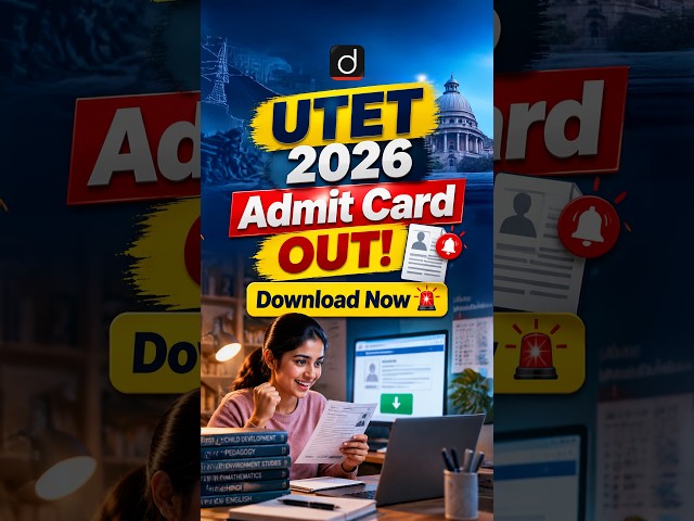 UTET 2026 Admit Card OUT! Download Now 🚨 #UTET #UTET2026 #AdmitCard #UTETAdmitCard