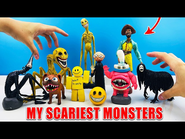 Making My SCARIEST MONSTERS & Their NEW Stories! 👹 Clay Figures