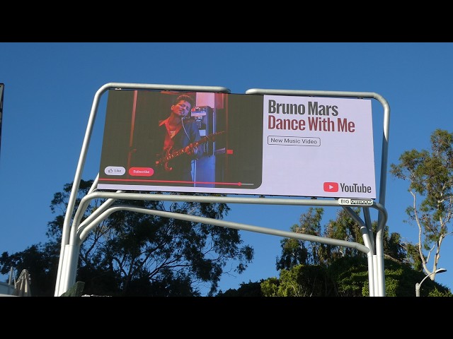 Bruno Mars Dance With Me New Music VIdeo YouTube Billboard Sunset Blvd Los Angeles CA Oct 2, 2026