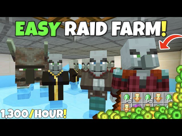 Minecraft Bedrock: EASY RAID FARM TUTORIAL! Pillager Outpost Farm! MCPE Xbox PC PS5 Switch