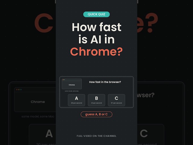 How fast does AI run inside Chrome? Guess first #llm #machinelearning #ai