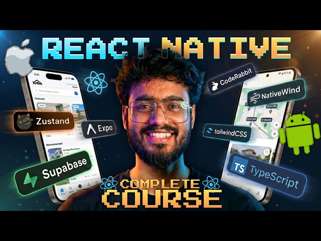 React Native Full Course 2026 | Build a Full Stack Mobile App and Publish to App Store 🔥