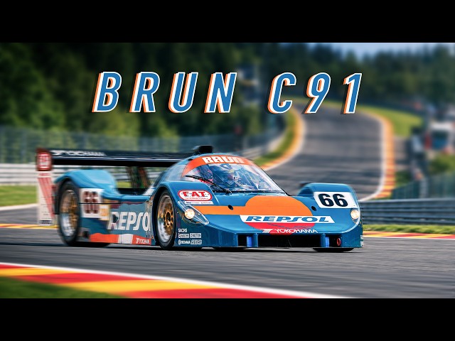 Onboard: Brun C91 on Spa - HQ Judd V8 engine sound