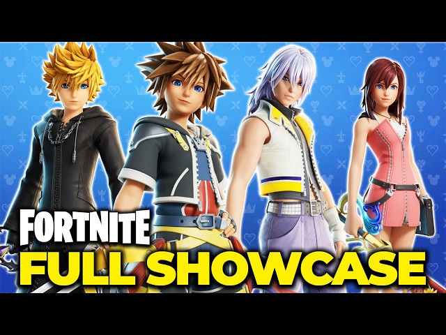 Fortnite KINGDOM HEARTS - All Skins & Items Showcase