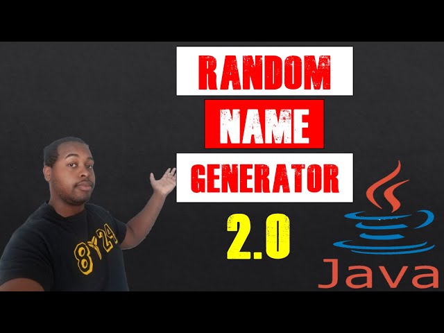 How to Generate Random Names in Java (Redo) | Coding With Tre'