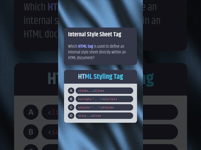 HTML Style Sheet Quiz! Can you guess the tag? 🤔💡 #HTML #WebDev #Coding