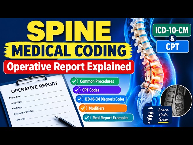 Spine Medical Coding | Operative Report Explained Medical Coding Training