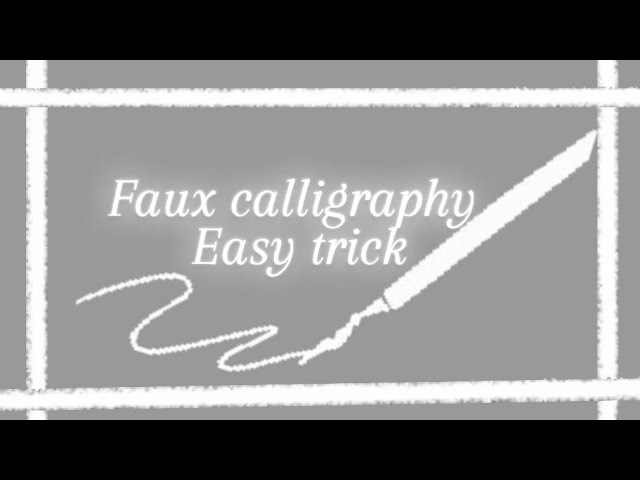 Faux calligraphy easy tricks✨️/ calligraphy tutorials // basic calligraphy for beginners ✨️