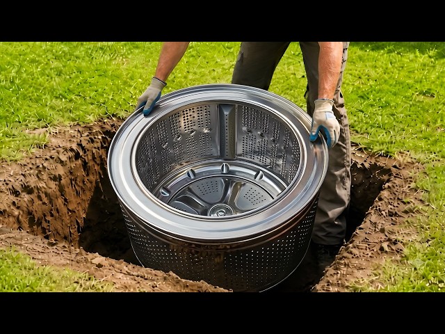 Drop washing machineinto hole you be Amazed😱! Millions of people don't know this secret