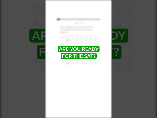 SAT Practice Test #4 - Math - Module 2 - Question #8 #Shorts #math