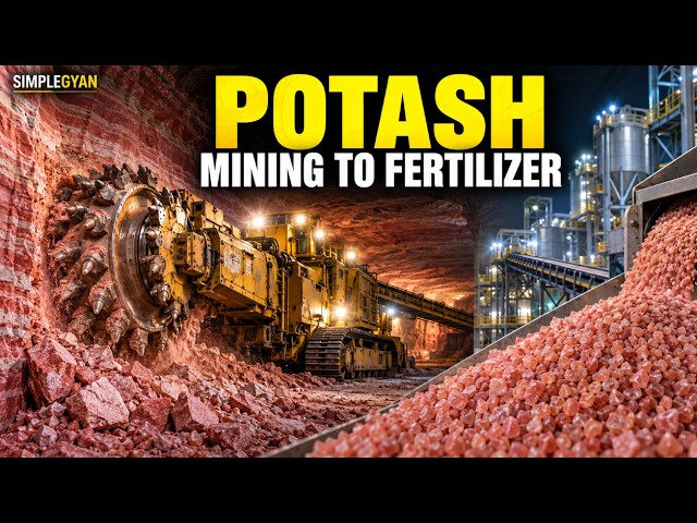 How Potash Is Mined from 1 km Underground :The Salt That Feeds the World