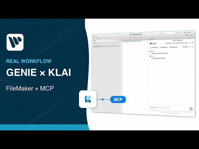 Build FileMaker Web Apps with AI | Genie × Klai MCP Workflow