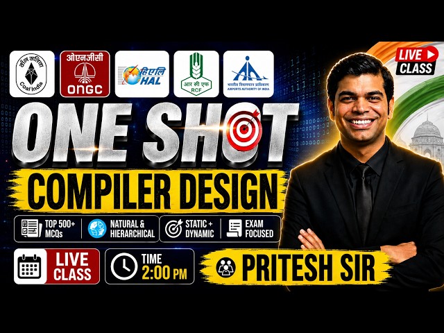 ONE SHOT Compiler Design | Compiler Design One Shot |Compiler Design MCQs Compiler Design Questions