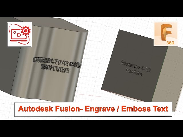 Autodesk Fusion 360: Engrave & Emboss Text on a Surface